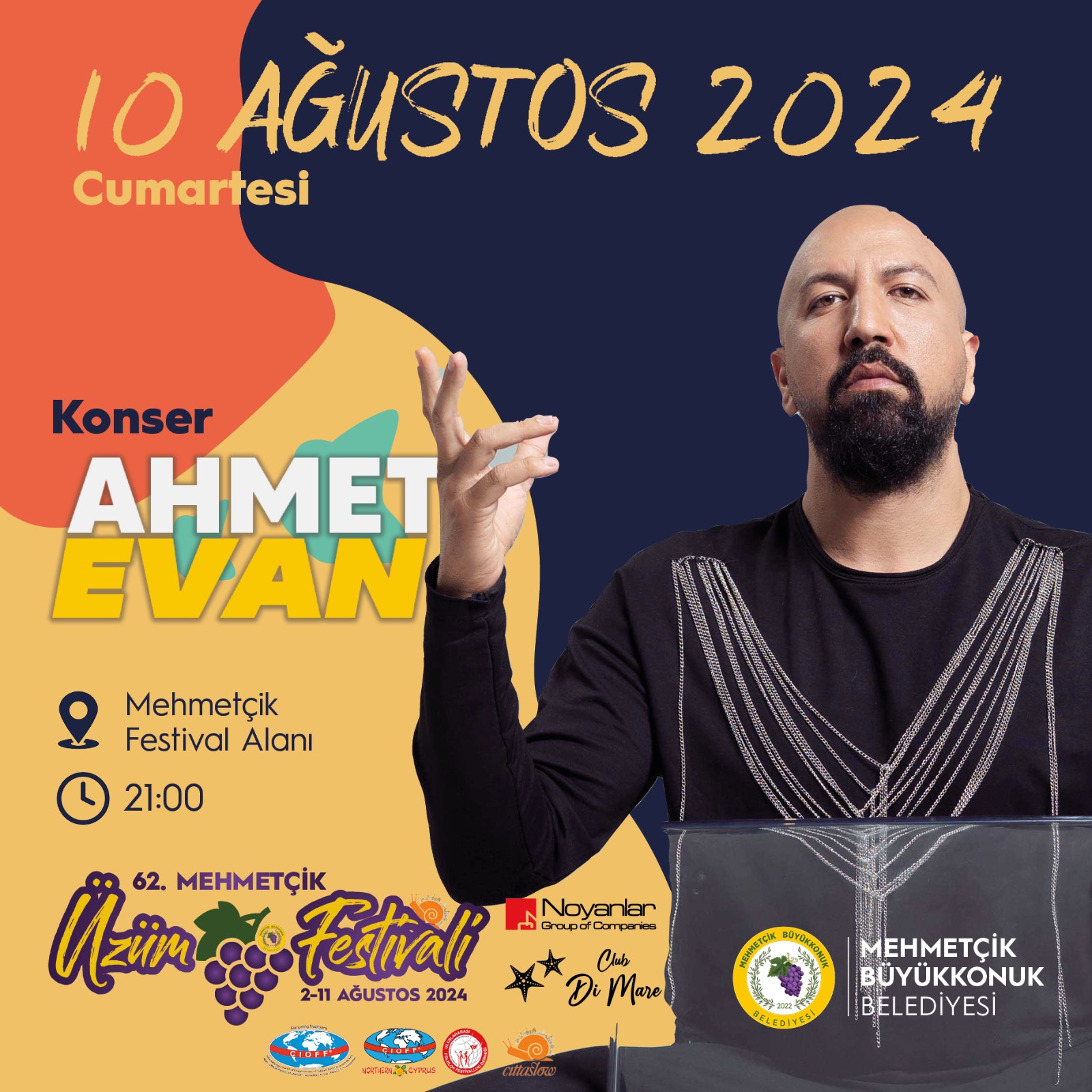 62. Mehmetcik Üzüm Festivali 10 Ağustos Programı