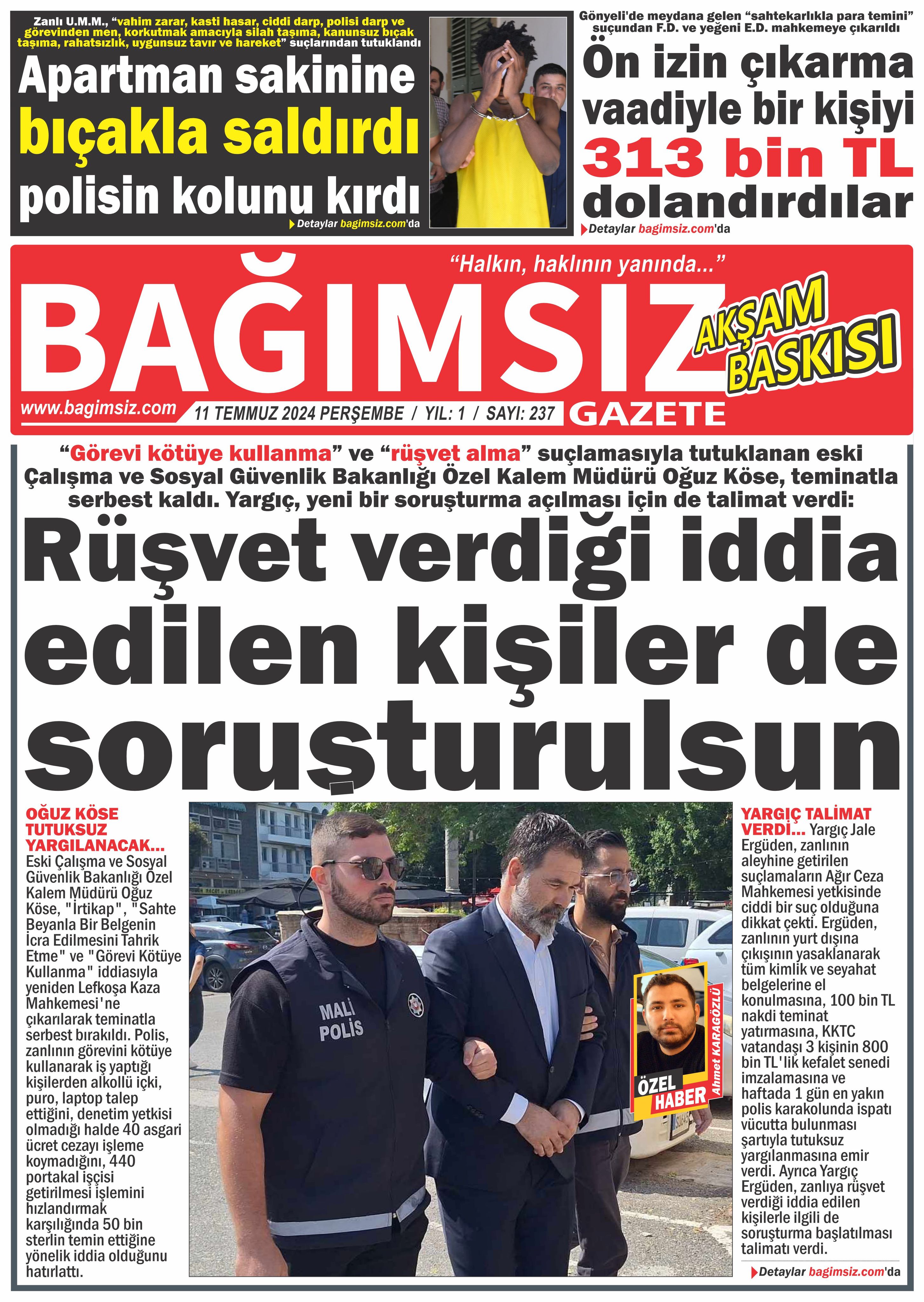 Bağımsız Gazete Akşam Baskısı Sayı 240