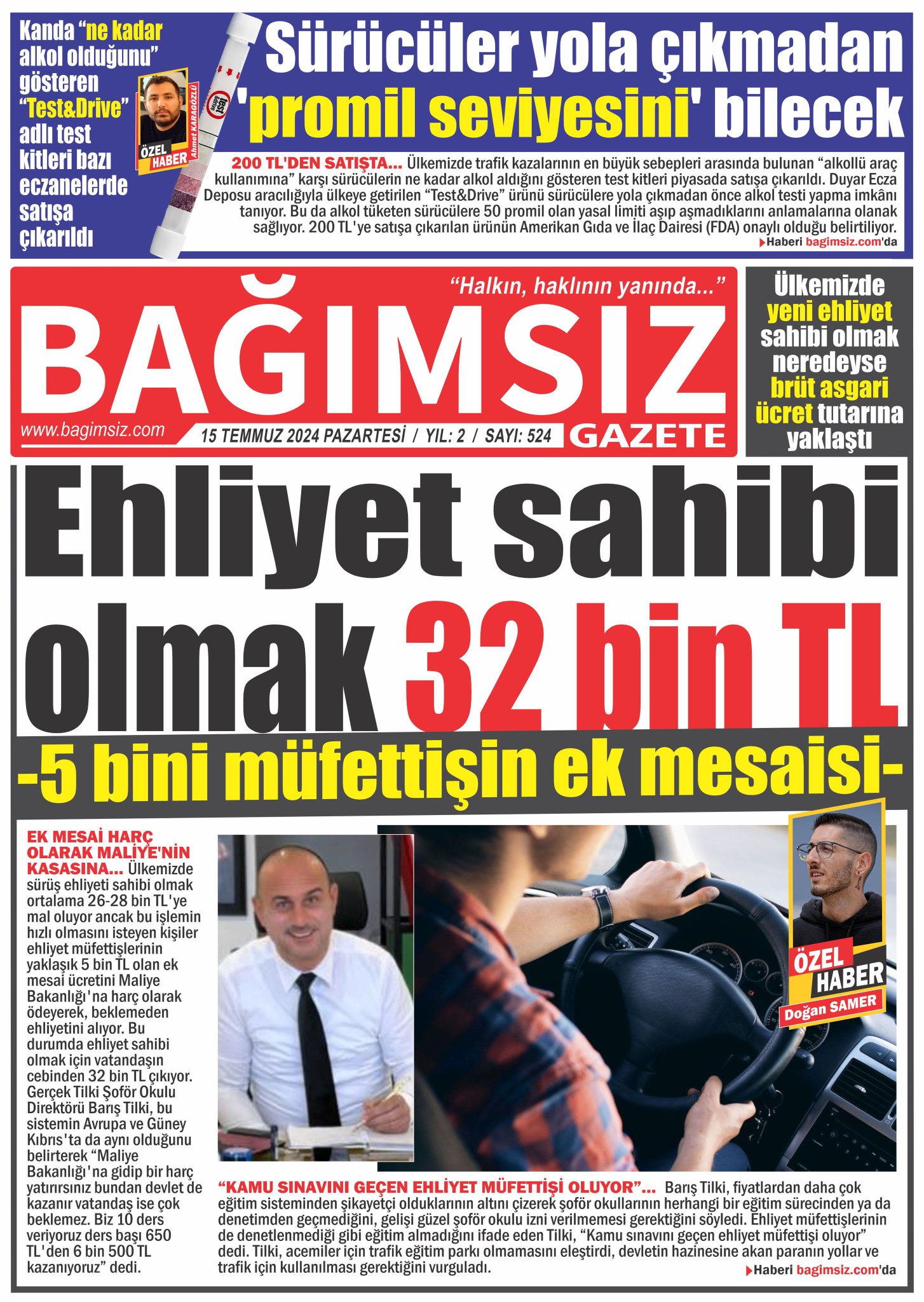 Bağımsız Gazete 524.Sayı