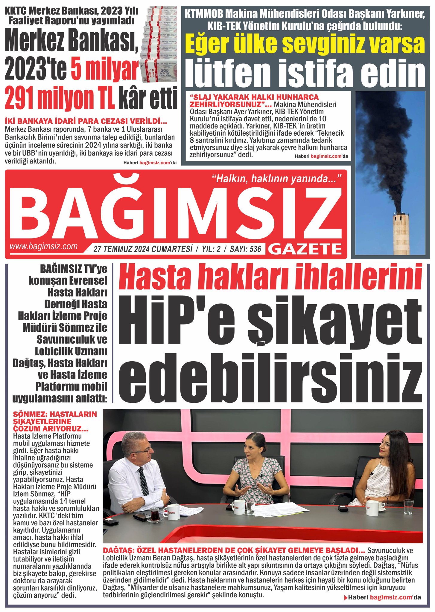 Bağımsız Gazete 536.Sayı