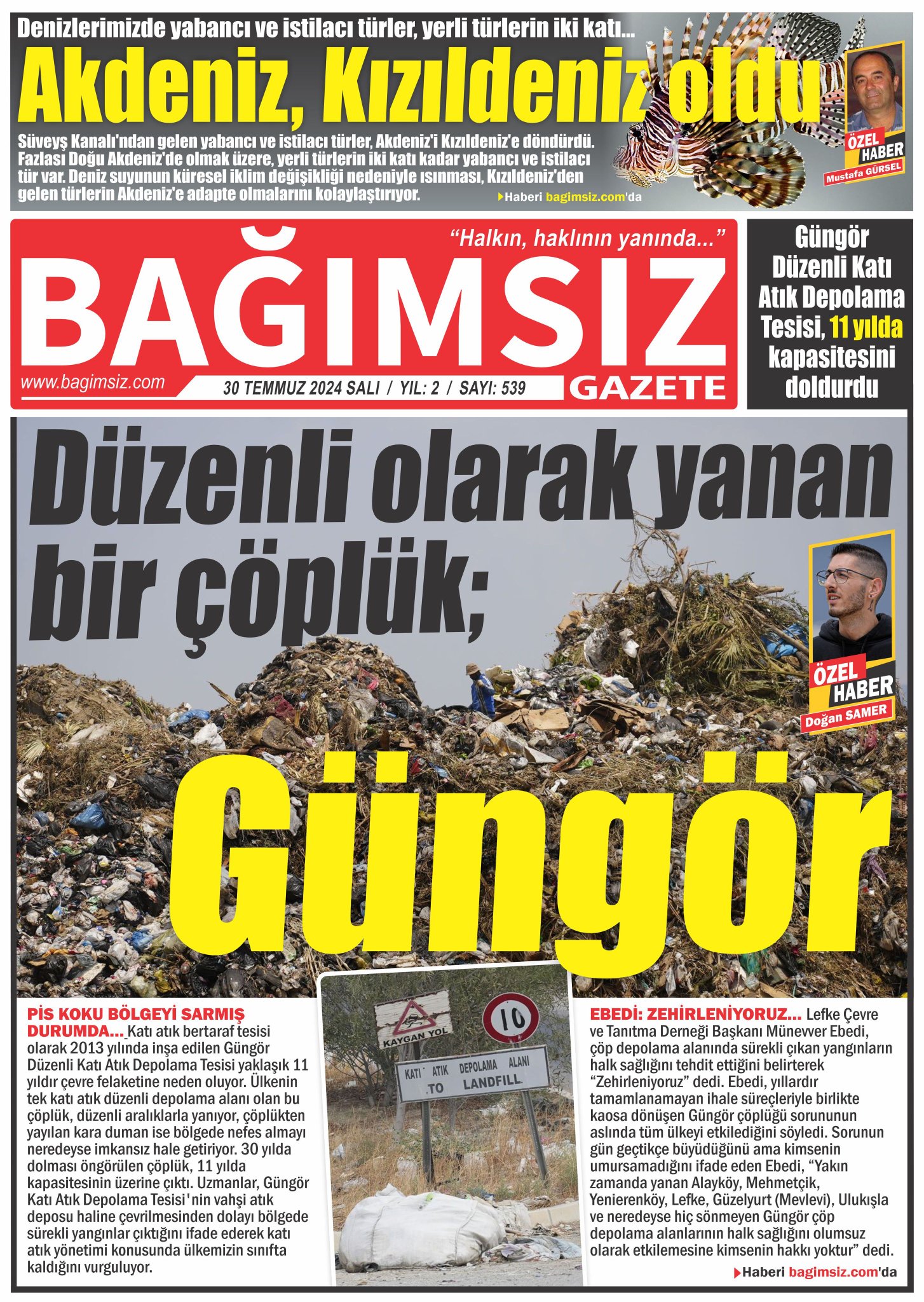 Bağımsız Gazete 539.Sayı