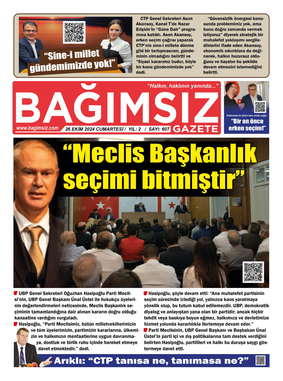 Bağımsız Gazete 607. Sayı