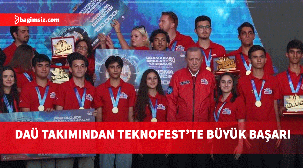 Teknofest’te Birinci olan DAÜ takımı ödülüne kavuştu