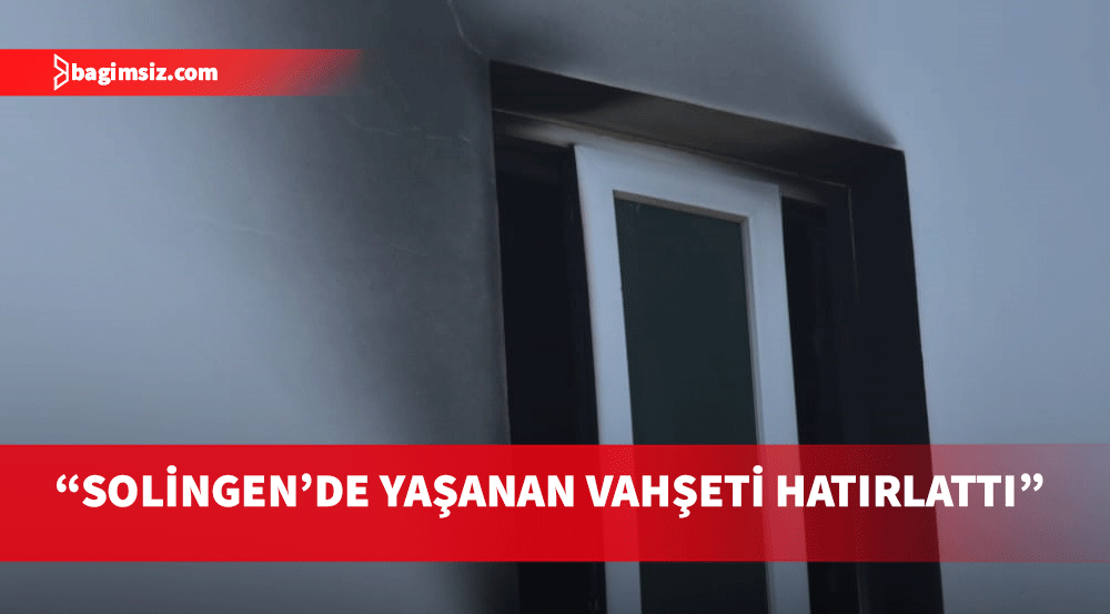 Harmancı, kundaklanan apartmana işaret etti