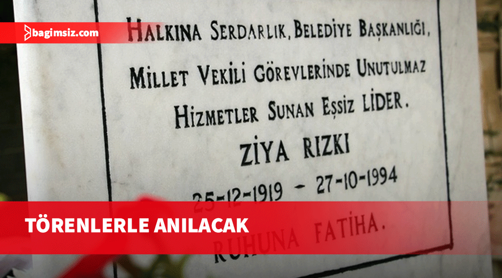 Ziya Rızkı ölümünün 30. yıl dönümünde törenlerle anılacak