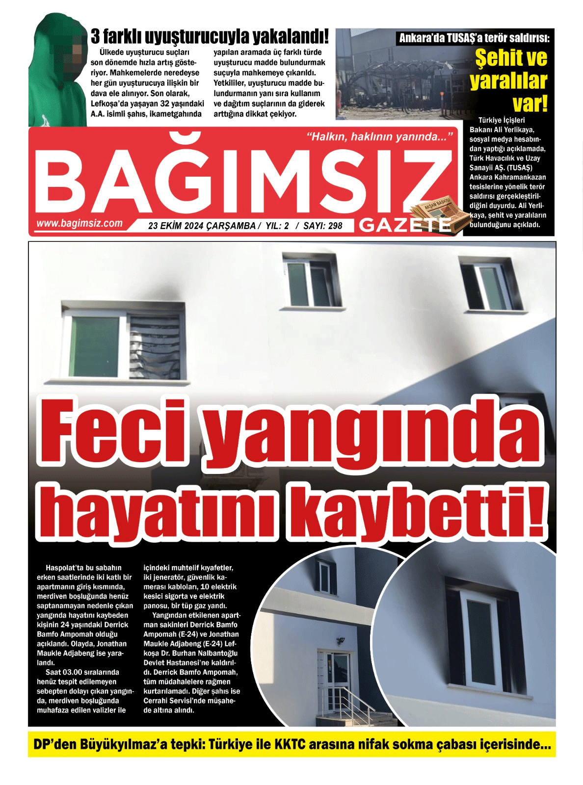 Bağımsız Gazete Akşam Baskısı Sayı 298