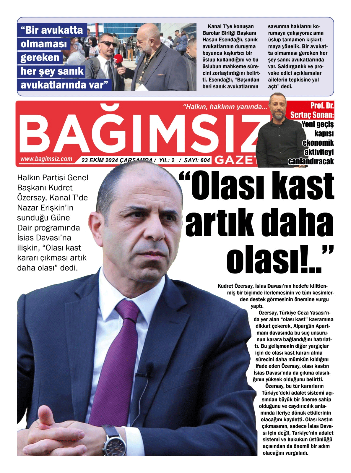 Bağımsız Gazete 604. Sayı