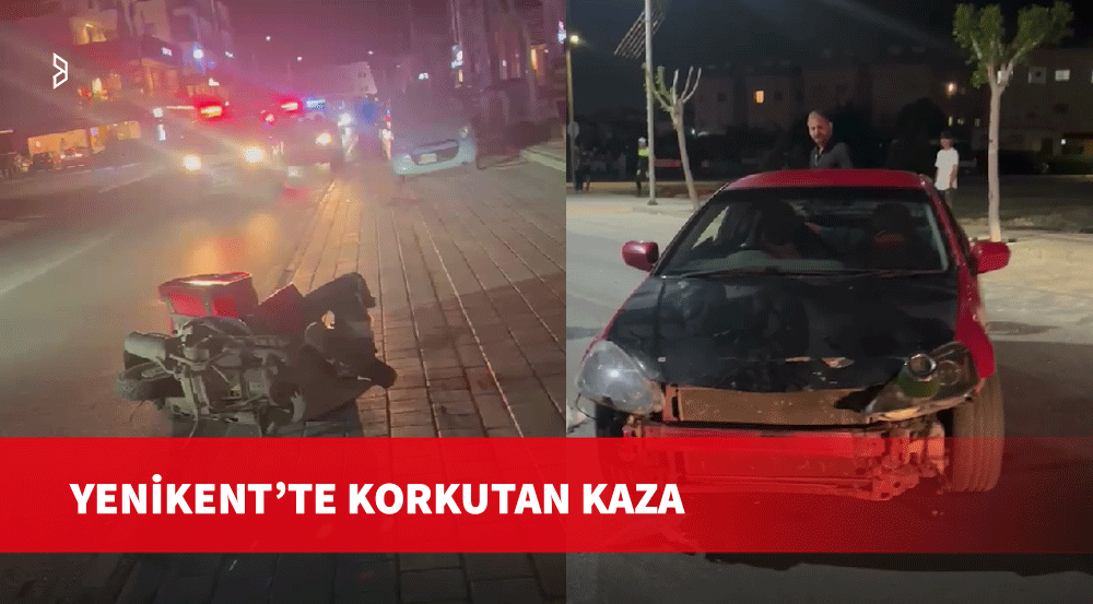 Motor sürücüsü yaralandı
