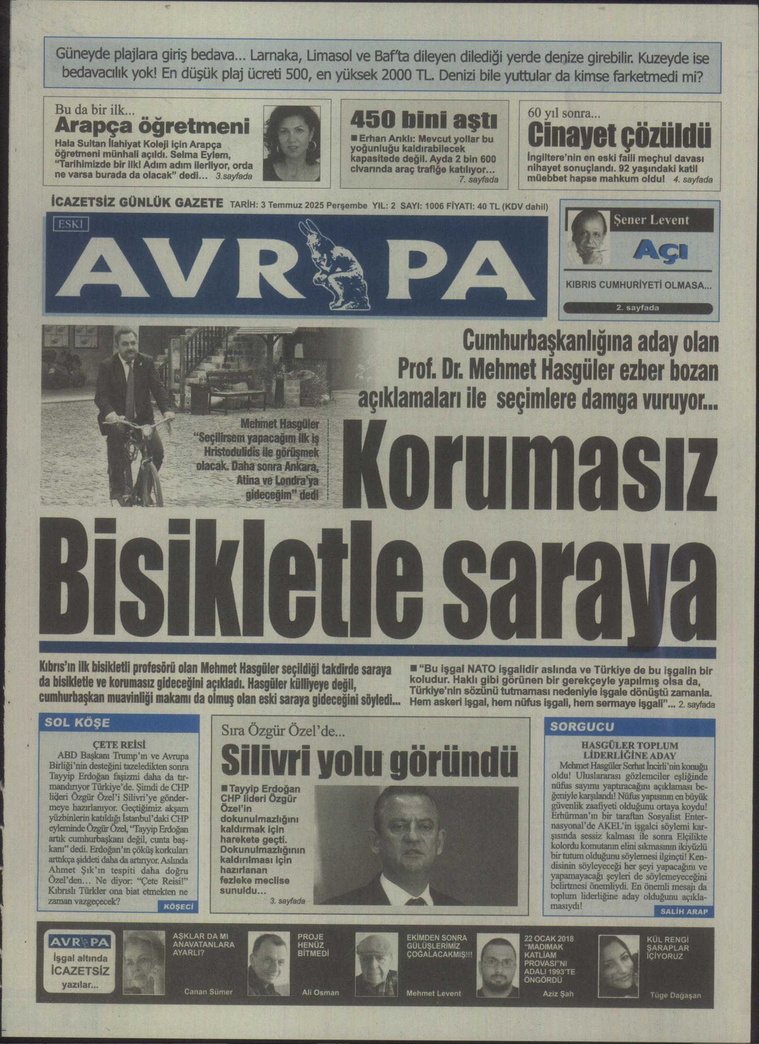 A V R U P A G A Z E T E S I 20250703