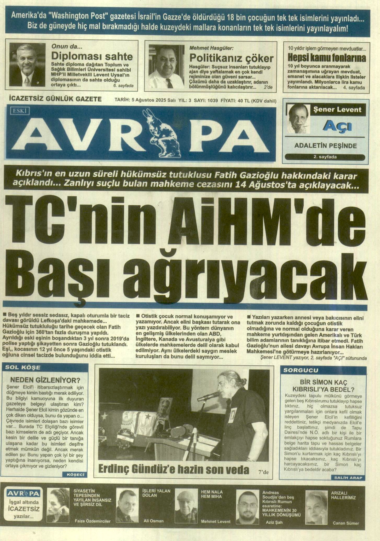 A V R U P A G A Z E T E S I 20250805