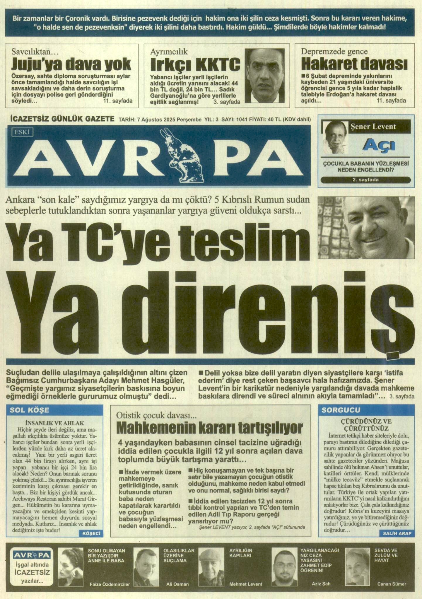 A V R U P A G A Z E T E S I 20250807