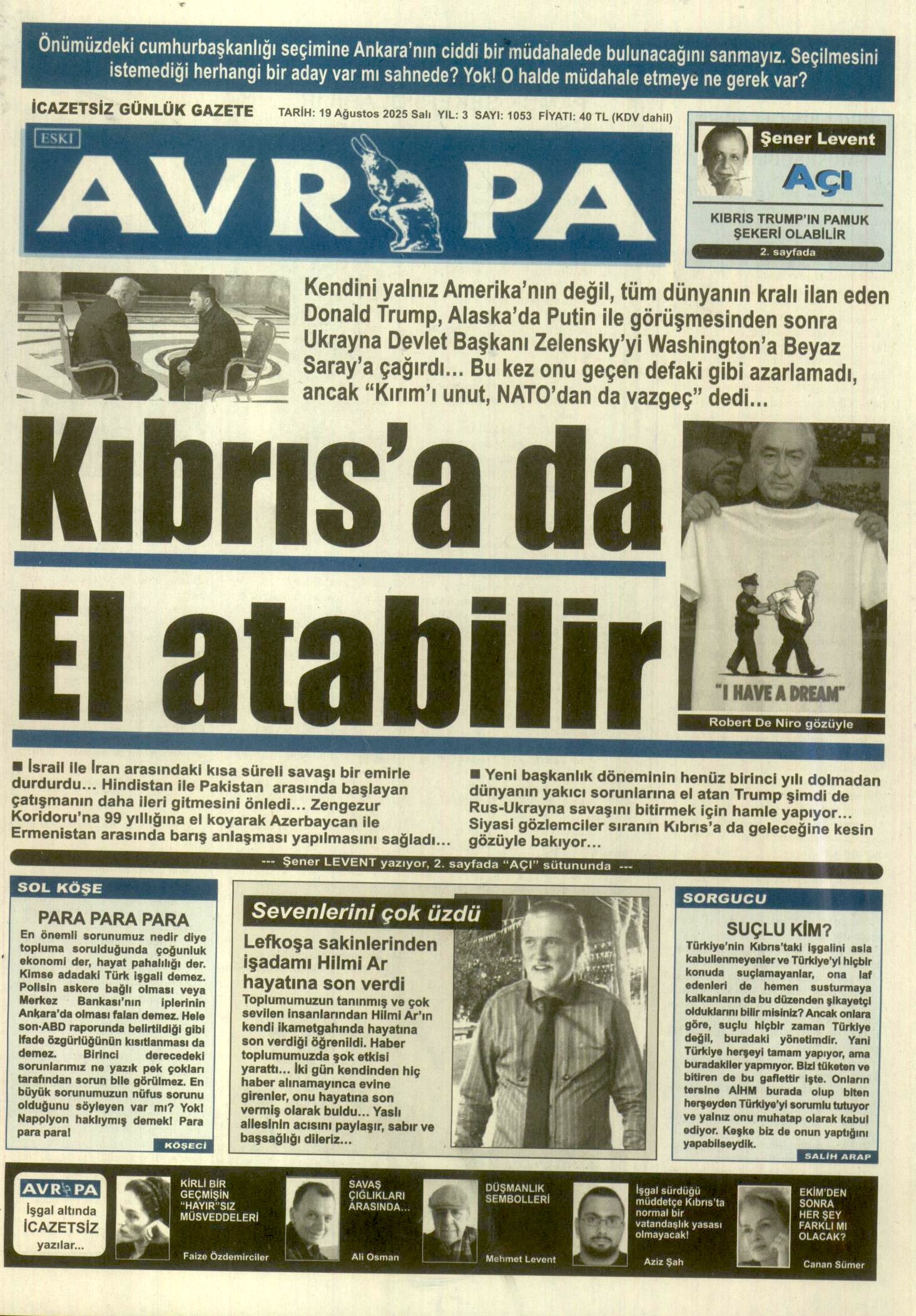 A V R U P A G A Z E T E S I 20250819