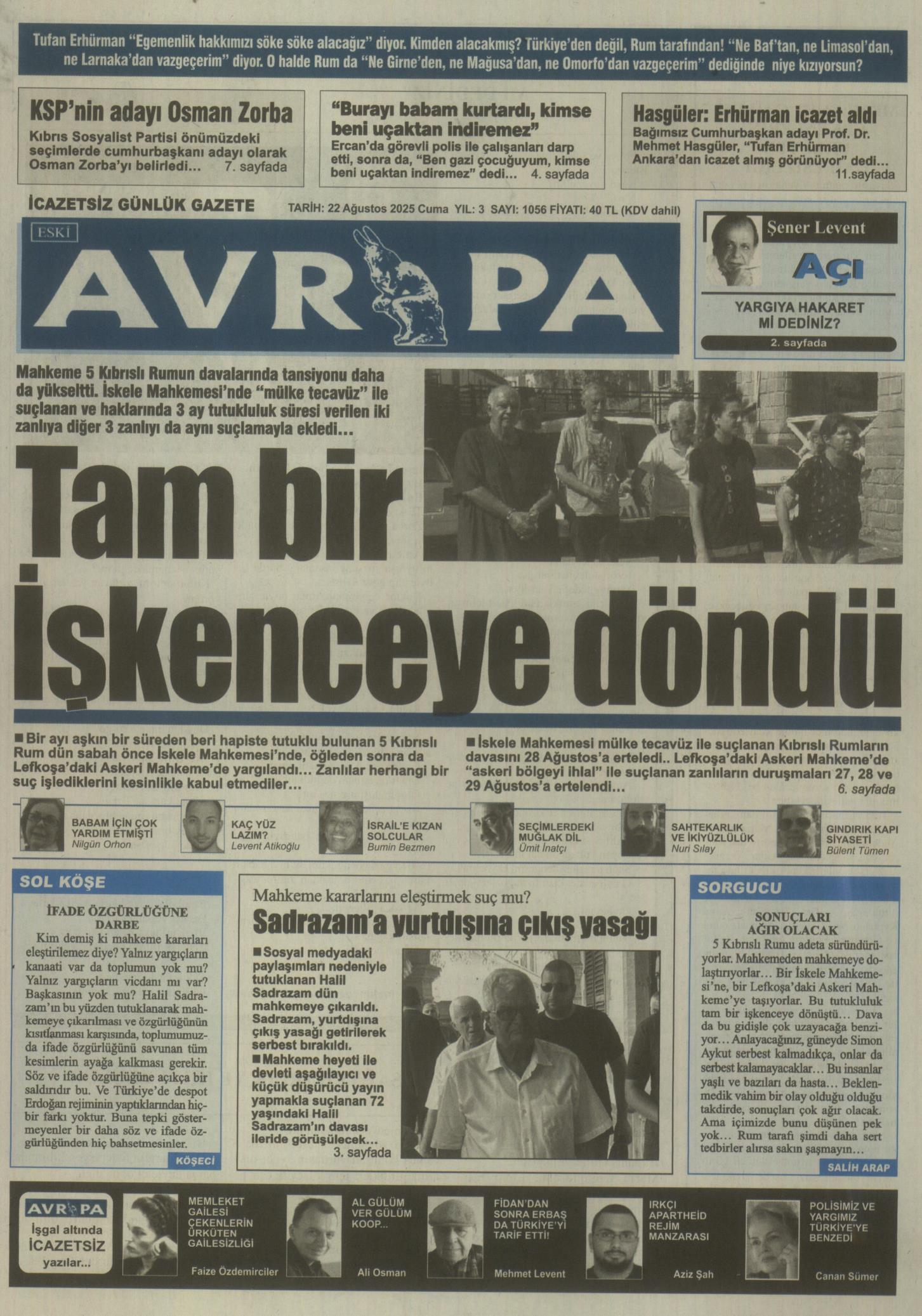 A V R U P A G A Z E T E S I 20250822