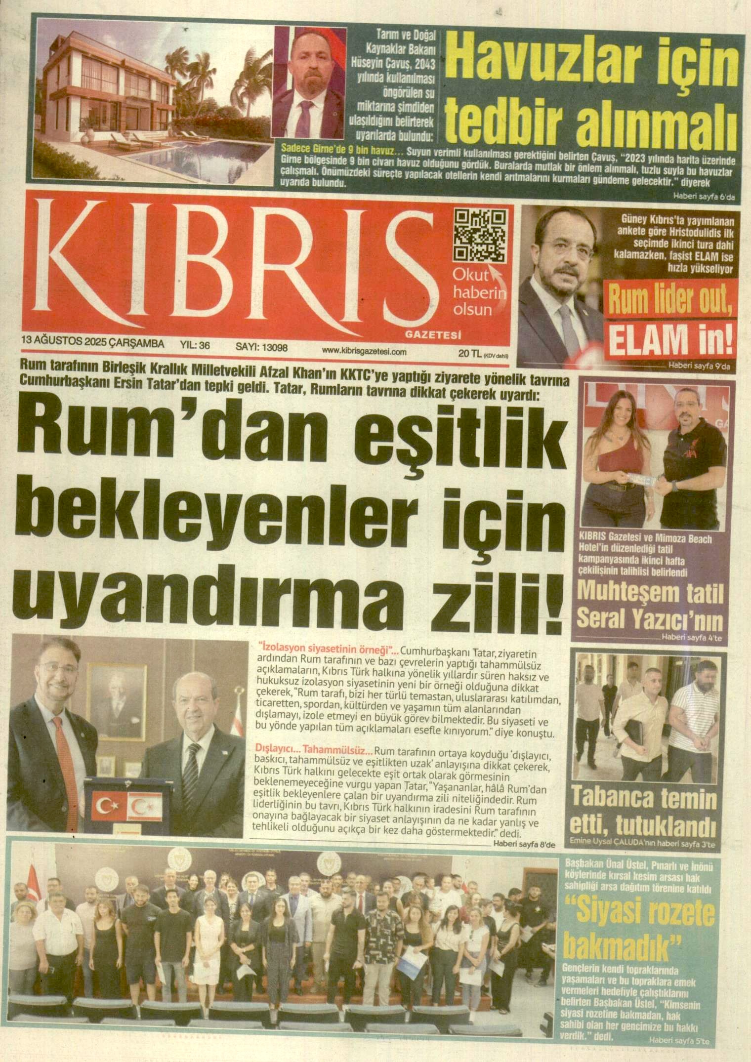 K I B R I S G A Z E T E S I 20250813