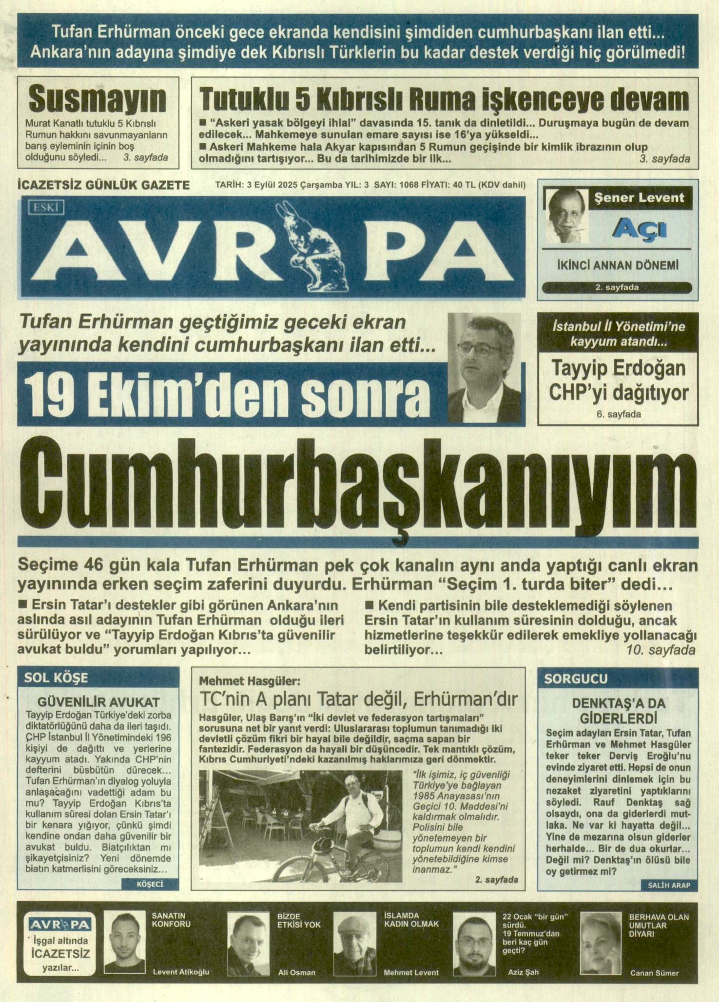 A V R U P A G A Z E T E S I 20250903