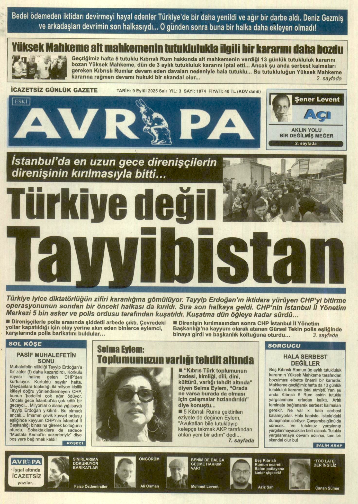 A V R U P A G A Z E T E S I 20250909