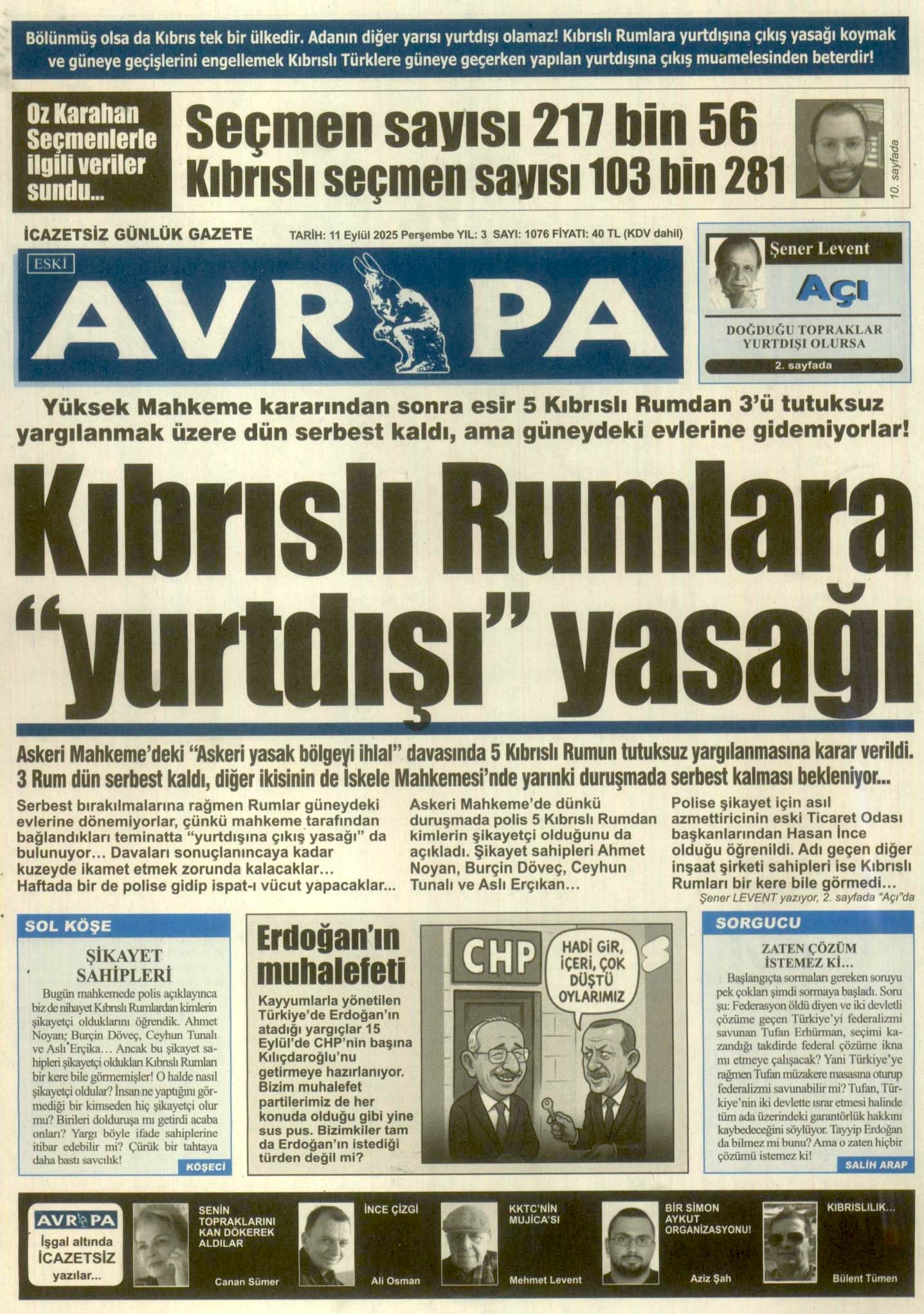 A V R U P A G A Z E T E S I 20250911