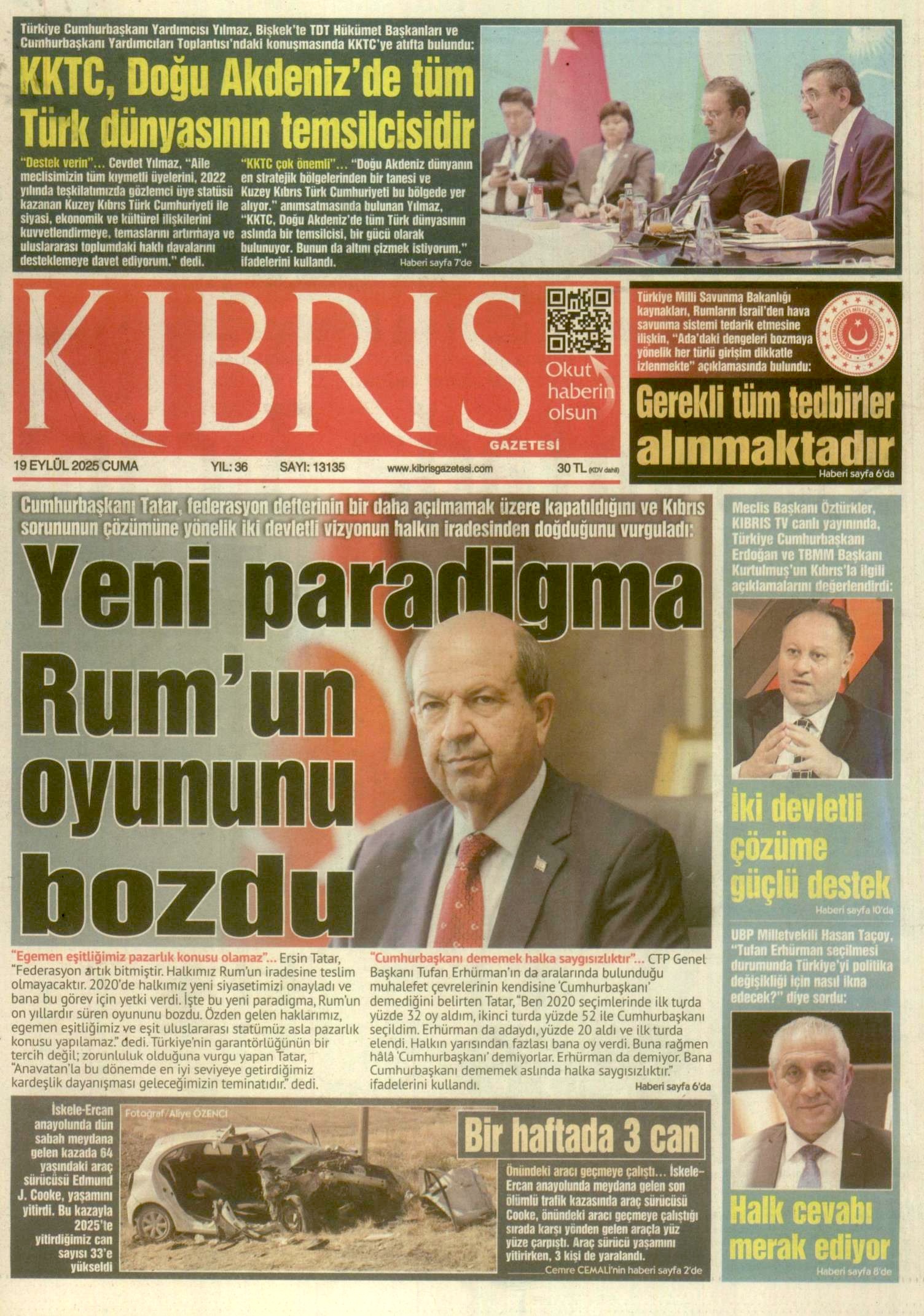 K I B R I S G A Z E T E S I 20250919