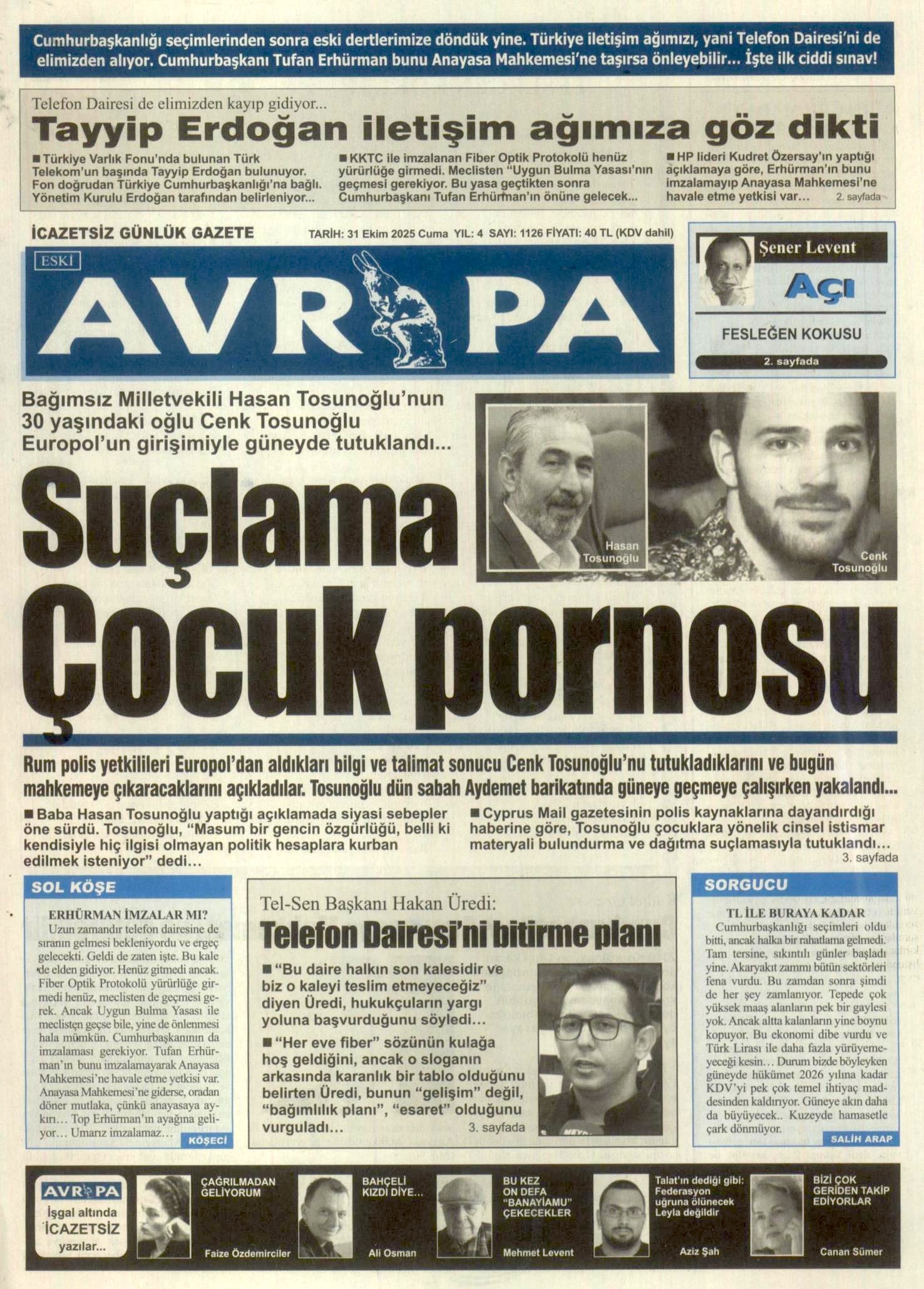 A V R U P A G A Z E T E S I 20251031