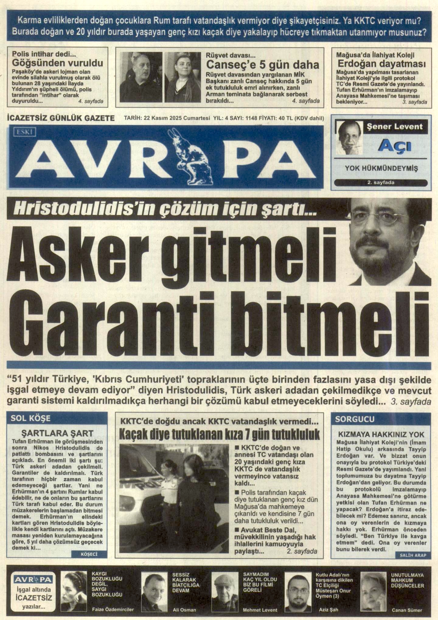 A V R U P A G A Z E T E S I 20251122