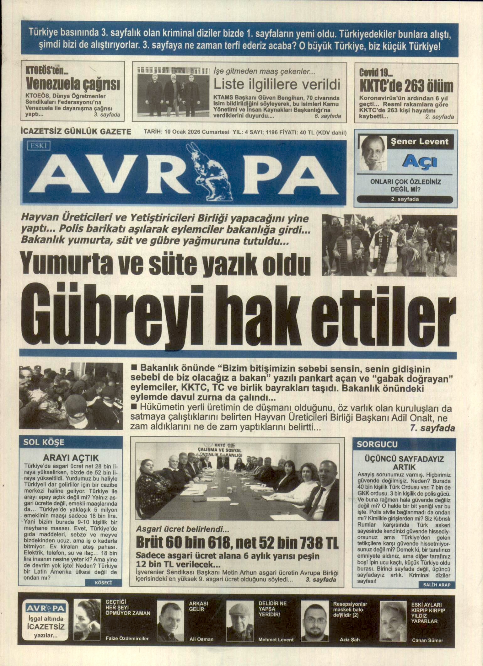 A V R U P A G A Z E T E S I 20260110