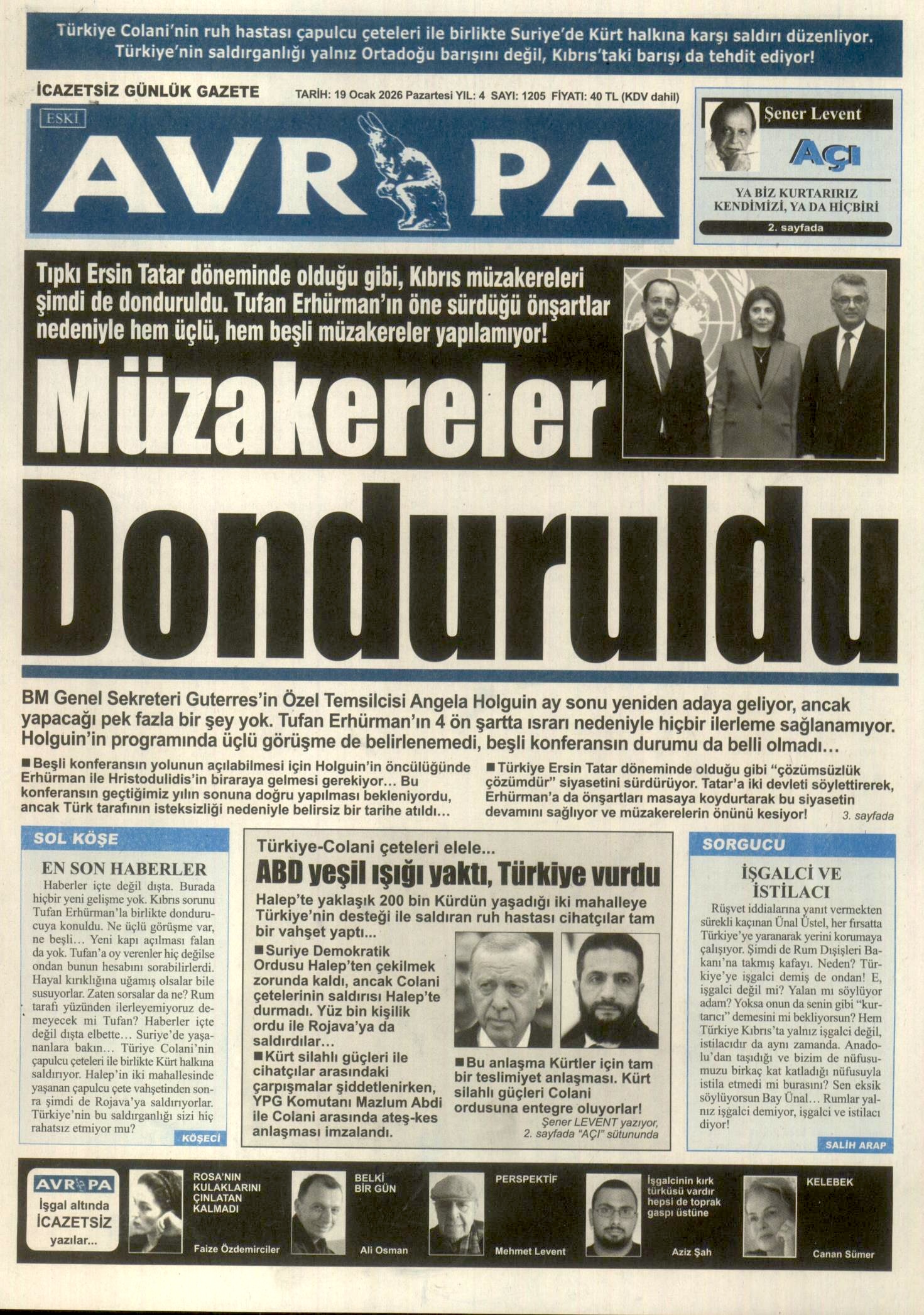 A V R U P A G A Z E T E S I 20260119