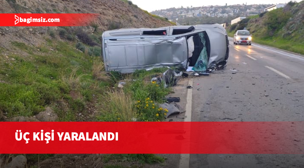 Girne-Tatlısu ana yolunda iki araç çarpıştı…