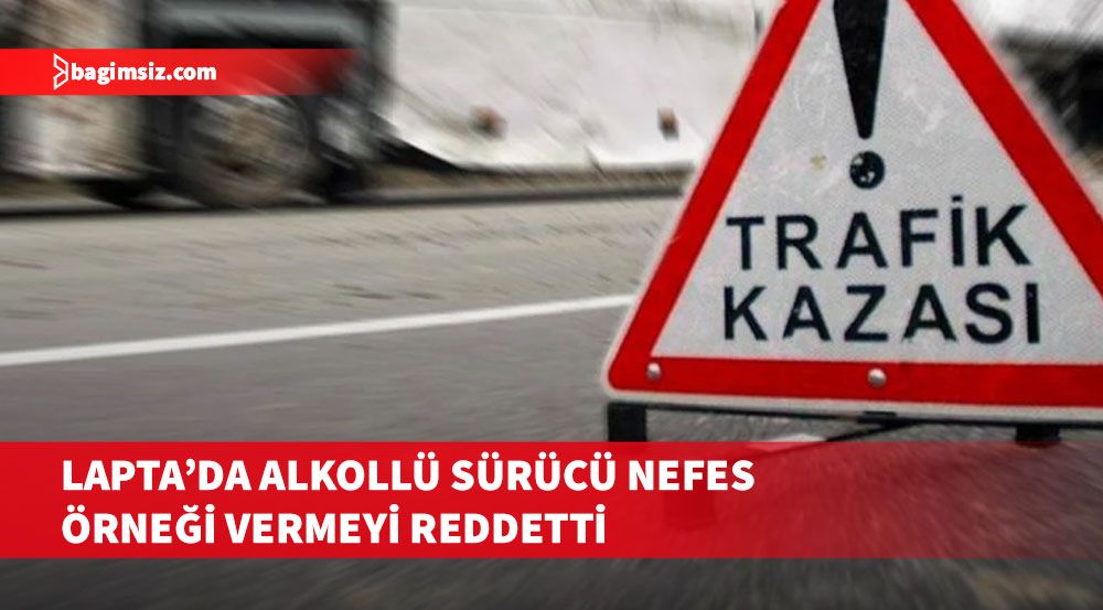 Lapta’da kaza: Alkollü sürücü bir ikametgâhın çevre duvarına çarptı