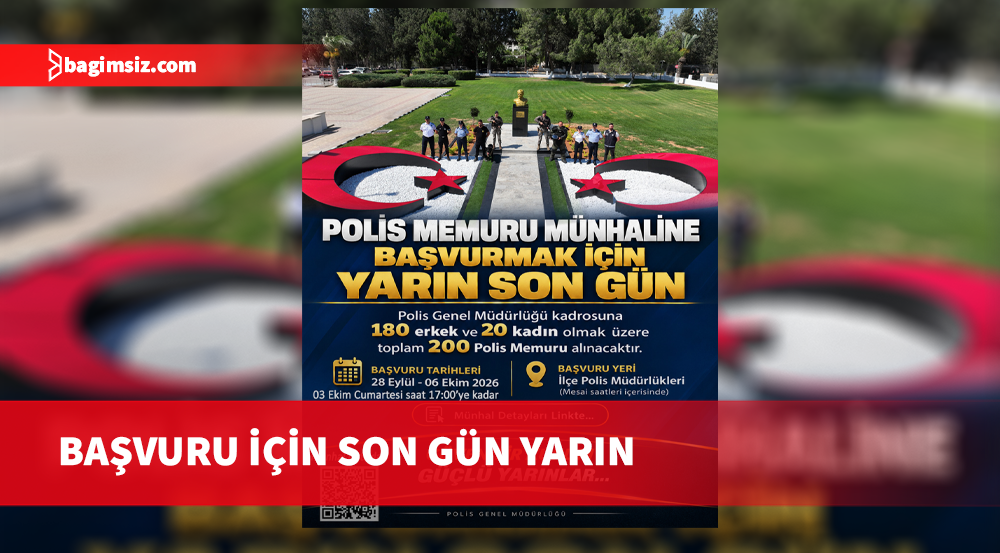 Polis memuru münhali için başvurular yarın bitiyor