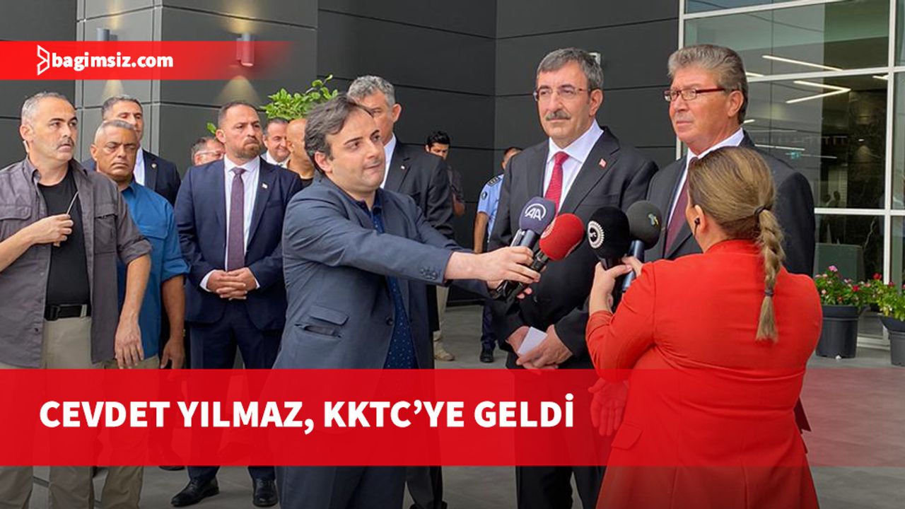 TC Cumhurbaşkanı Yardımcısı Cevdet Yılmaz’ı Başbakan Ünal Üstel karşıladı