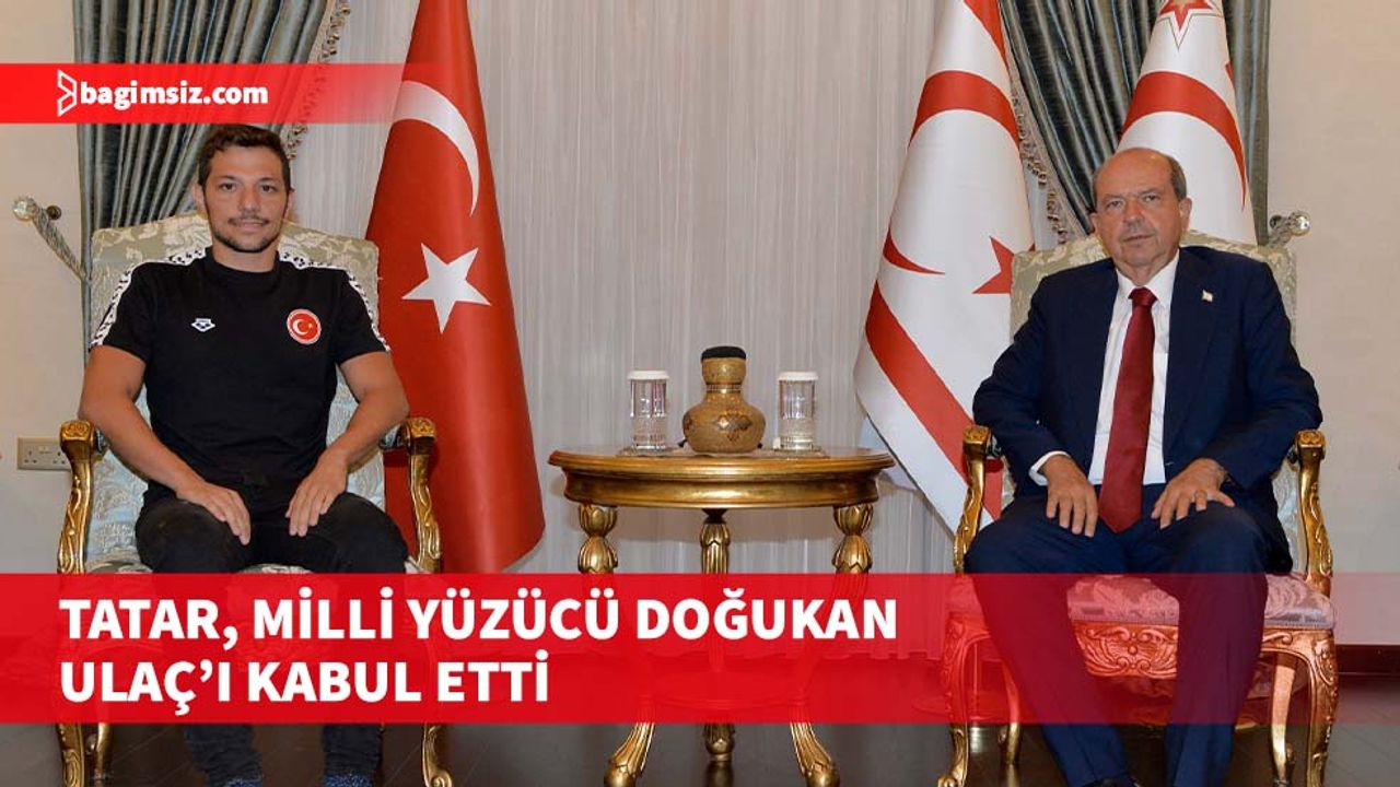 Cumhurbaşkanı Tatar, Milli Yüzücü Doğukan Ulaç’ı kabul etti