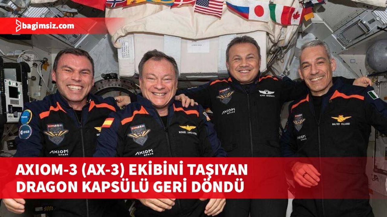 Türkiye'nin ilk astronotu Gezeravcı'nın da bulunduğu Dragon kapsülü Florida açıklarında okyanusa indi