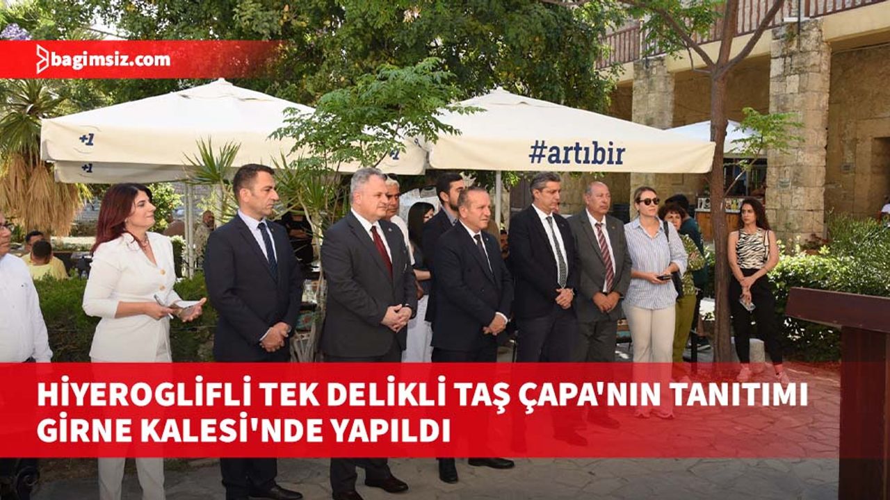 Hiyeroglifli Tek Delikli Taş Çapa'nın tanıtımı Girne Kalesi'nde yapıldı