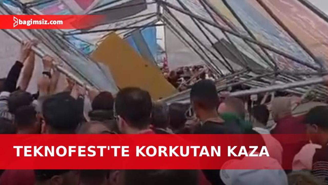 Teknofest’te korkutan kaza İskele düştü