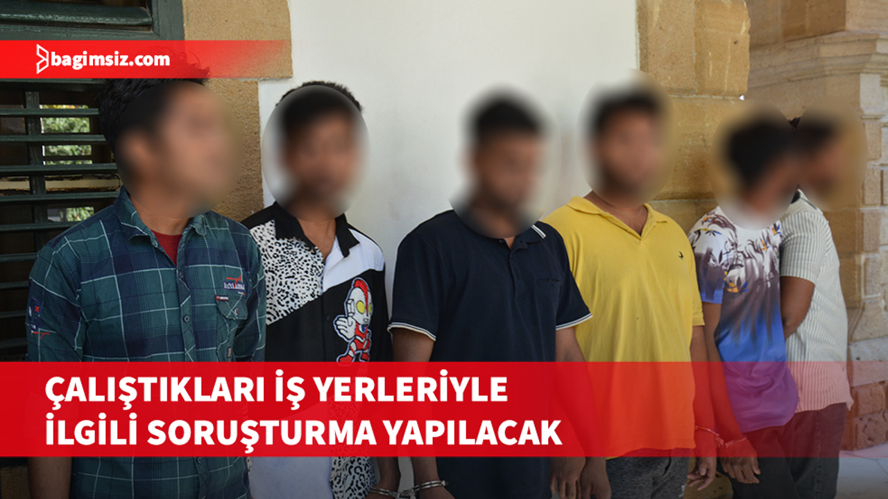 İkamet izinsiz 7 kişi mahkemeye çıkarıldı...