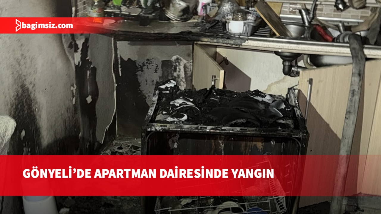 Gönyeli'de apartman dairesinde yangın: Bulaşık makinesinin kısa devre yapması mutfağı yaktı