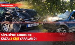 Motosiklet sürücüsü hastaneye kaldırıldı