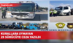 Ülke genelinde gerçekleştirilen trafik denetimlerinde kamyon araçların trafiğe çıkış saatleri kontrol edildi