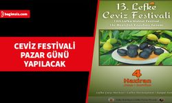 13’üncü Lefke Ceviz Festivali, 4 Haziran Pazar günü…