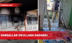 Limasol’daki bazı gençler okul bahçesine girerek araç lastiği ve başka plastik eşyaları ateşe verdi