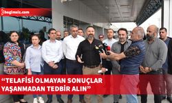Sendikalar, Sivil Havacılık Dairesi’ndeki eksikliklere dikkat çekmek için Ercan’da eylem yaptı