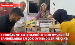 Cumhurbaşkanlığı seçiminde yarışan iki adayın oy kullandığı sandıkların sonuçları açıklandı