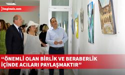 Cumhurbaşkanı Tatar, “Renkler Paylaştıkça Çoğalır” resim sergisinin açılışına katıldı