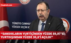 YSK Başkanı Yener: toplam sandıklarda açılma oranının yüzde 87,13 olduğunu söyledi