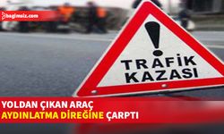 Girne’de sürücüsünün kontrolünden çıkan araç kaza yaptı