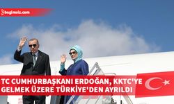 Türkiye Cumhuriyeti Cumhurbaşkanı Erdoğan, KKTC'ye gelmek üzere Türkiye'den ayrıldı