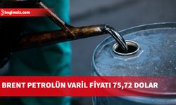 Brent petrolün varil fiyatı, kapanışa göre yüzde 1,08 azalışla 75,72 dolar oldu