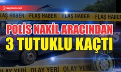 Polis nakil aracından 3 tutuklu kaçtı