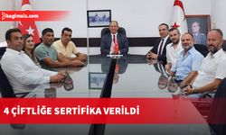 “Güvenli Birincil Üretim Sertifikası” almaya hak kazanan çiftlik sahiplerine sertifikaları takdim edildi