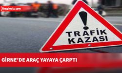 Girne’de yolun karşısına geçmeye çalışan yayaya araç çarptı